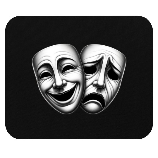 Comedy and Tragedy Masks – Classic Theater Art  Mouse Pads