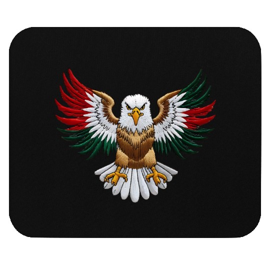 Majestic Bald Eagle with National Colors Mouse Pads