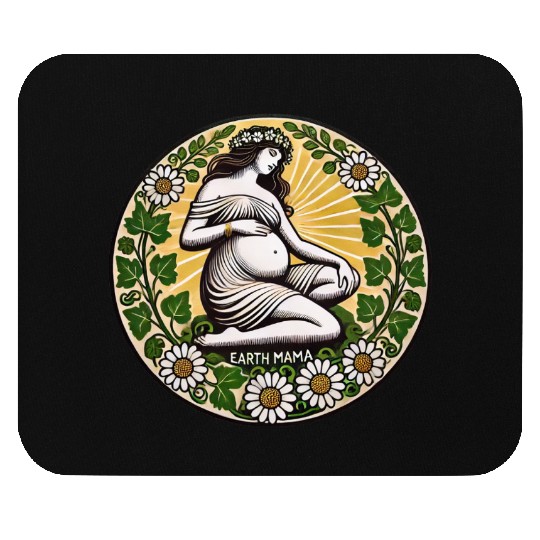 Earth Mama Nature Goddess Design Mouse Pads