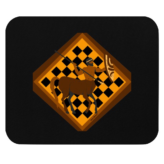 Brown and Gold Centaur Mouse Pads