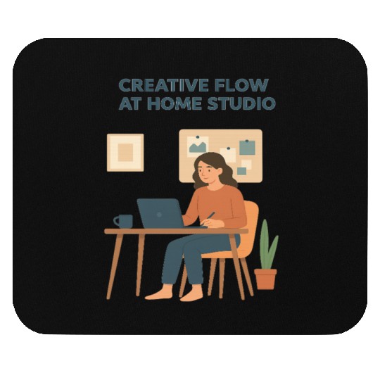 Creative Flow Home Studio Illustration Mouse Pads