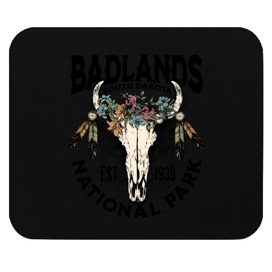 Badlands National Park South Dakota Nature Buffalo Mouse Pads