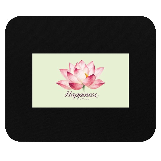 Serene Lotus Happiness Design Mouse Pads