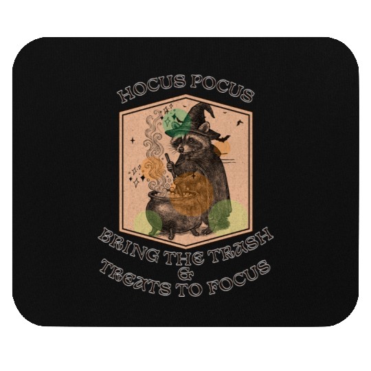 Raccoon Witch - Hocus Pocus  Mouse Pads
