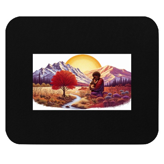 Serene Mountain Autumn Landscape Mouse Pads
