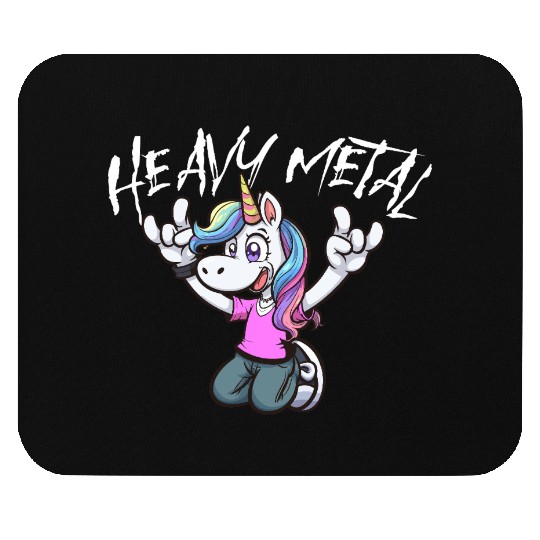 Vibrant Unicorn Rock Hand Design heavy Metal Mouse Pads