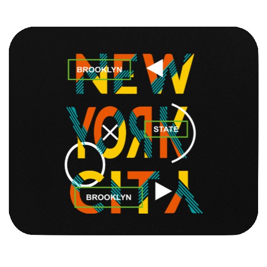Urban Brooklyn State Love New york city Mouse Pads