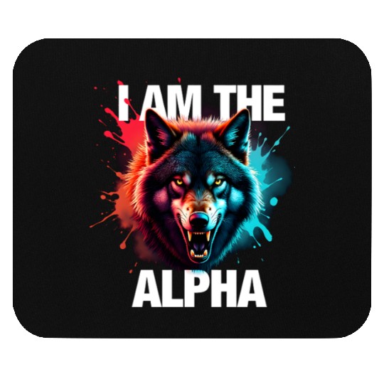 I Am The Alpha Wolf Mouse Pads