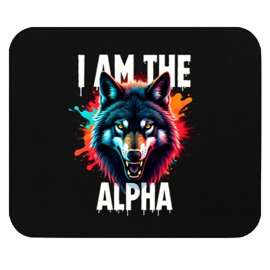 I Am The Alpha Wolf Mouse Pads