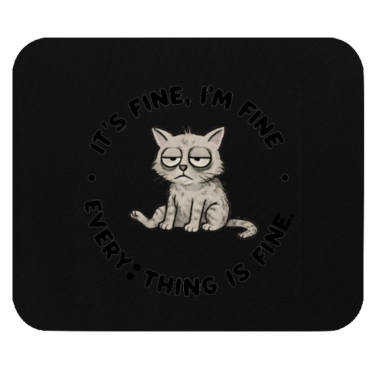 IT'S FINE, I'M FINE, EVERYTHING IS FINE. Mouse Pads