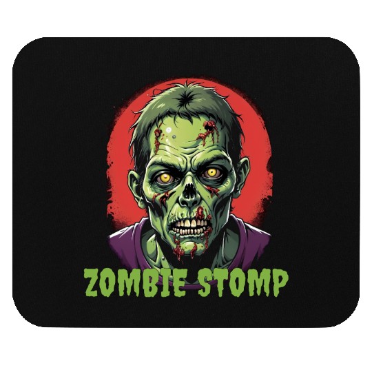 Zombie Stomp Horror Graphic Mouse Pads