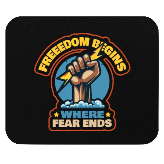 empowerment through courage - freedom Mouse Pads
