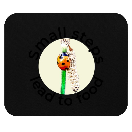 Small Steps Lead to Food – Ladybug Art Mouse Pads