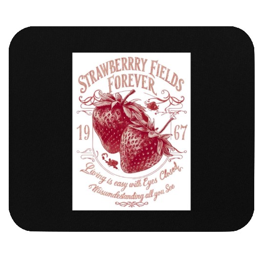 Strawberry Fields Forever Vintage Design Mouse Pads