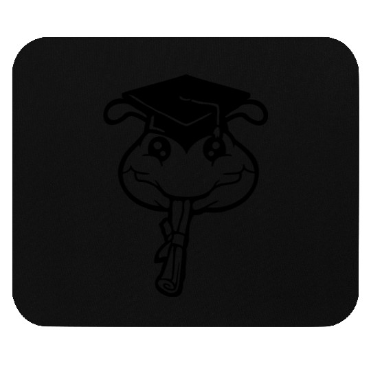 Caterpillar school graduation passed College proud Mouse Pads