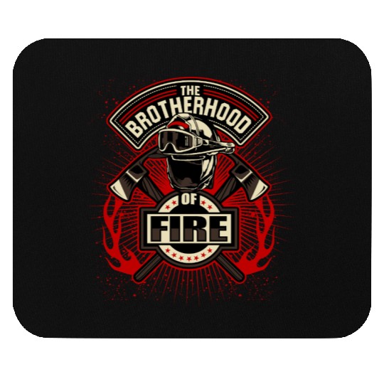 Brotherhood of Fire Firefighter Emblem Mouse Pads