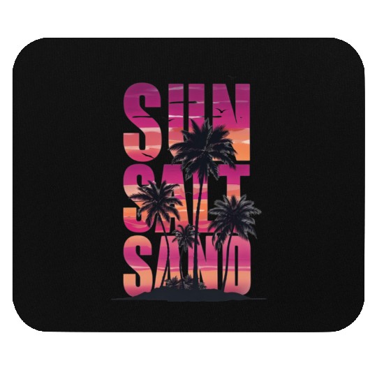Sunset Palm Tree Silhouette Design Mouse Pads