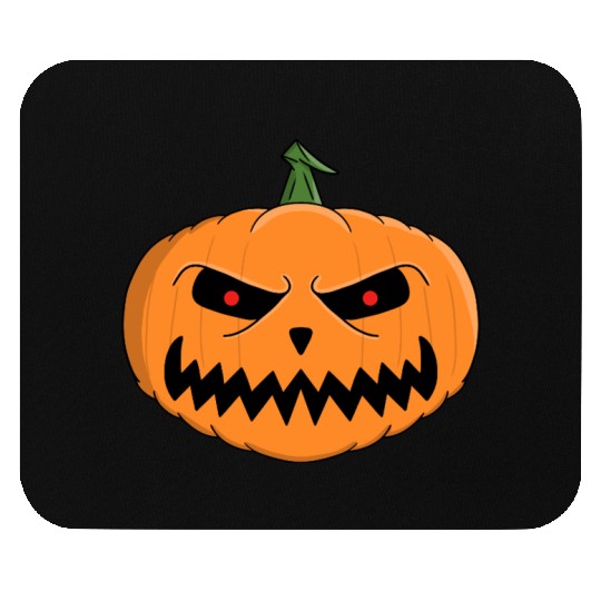 Menacing Jack-O'-Lantern Halloween Design Mouse Pads
