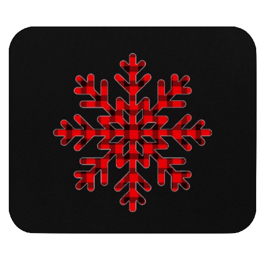 Plaid Snowflake Holiday Pattern Mouse Pads