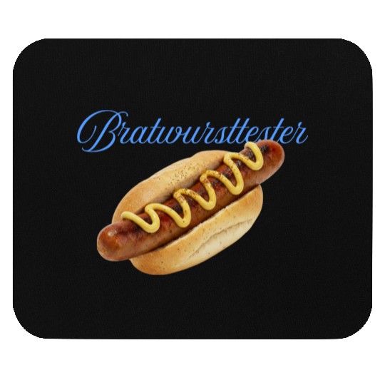 Hot Dog with Mustard Illustration Mouse Pads