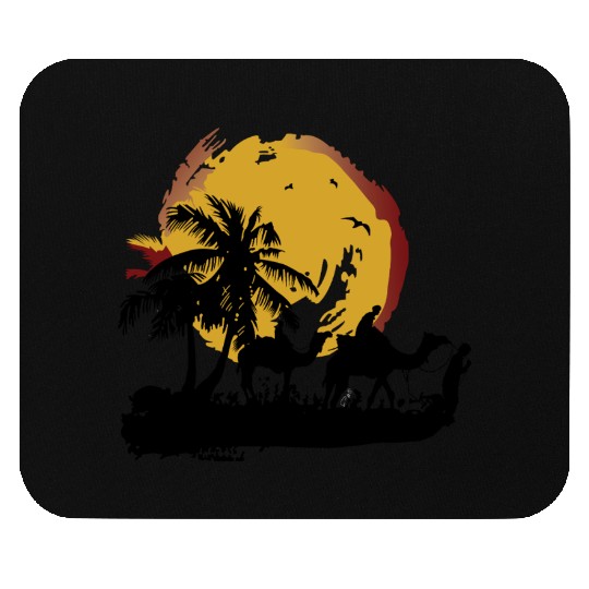 Tropical Sunset Night Mouse Pads