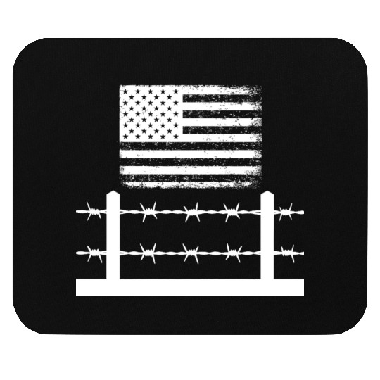 Barbed wire America Mouse Pads