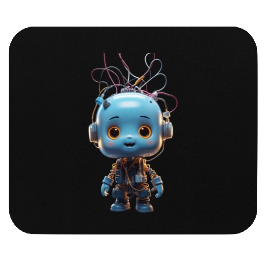 Futuristic Robot Boy Mouse Pads Design