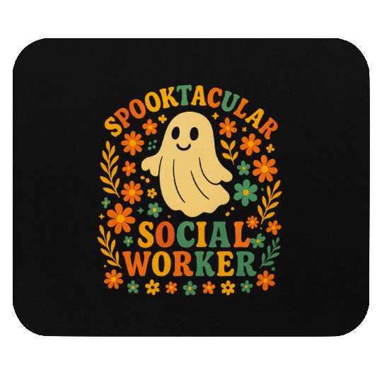 Spooktacular Social Worker Design Mouse Pads