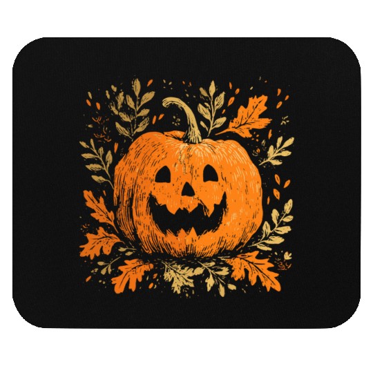 Fall Jack-o'-lantern Spooky Pumpkin Halloween  Mouse Pads