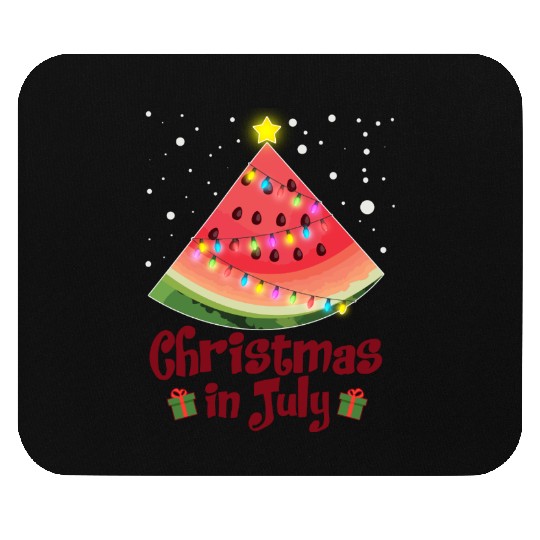 Christmas in July Watermelon Tree Funny Mouse Pads