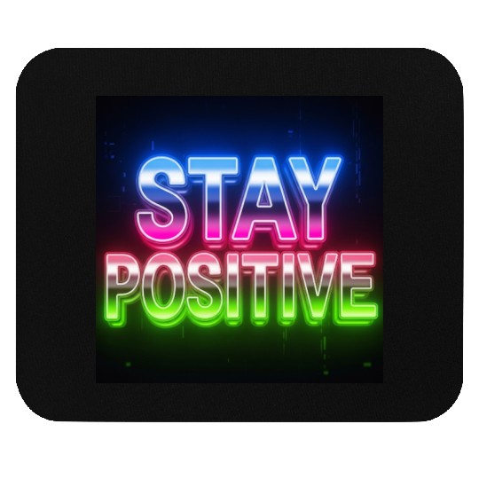 Neon Stay Positive Motivational Design Mouse Pads