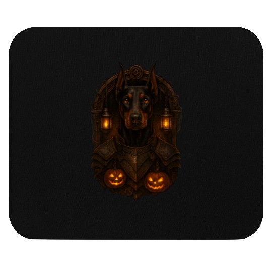 Creative Doberman Halloween Outfit for Dog Fans Mouse Pads