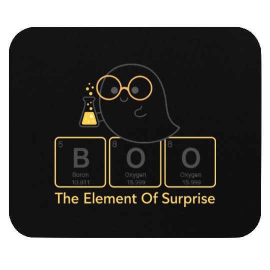 BOO - The Element of Surprise Cute Ghost Chemistr Mouse Pads