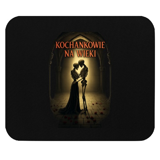 Love Beyond Death Skeleton Couple Design Mouse Pads