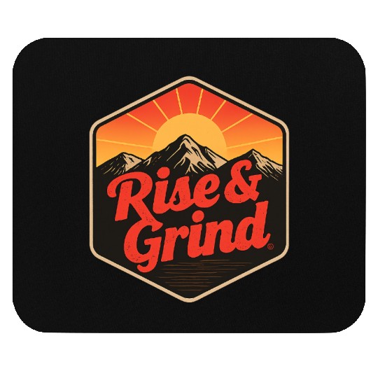 Rise & Grind – Motivational Design Mouse Pads