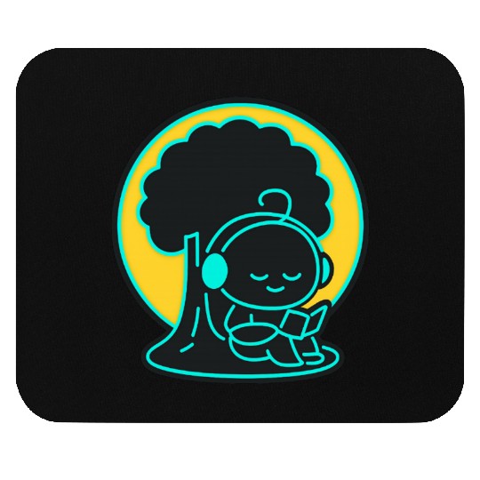 Peaceful Tech Reading Under Tree Mouse Pads