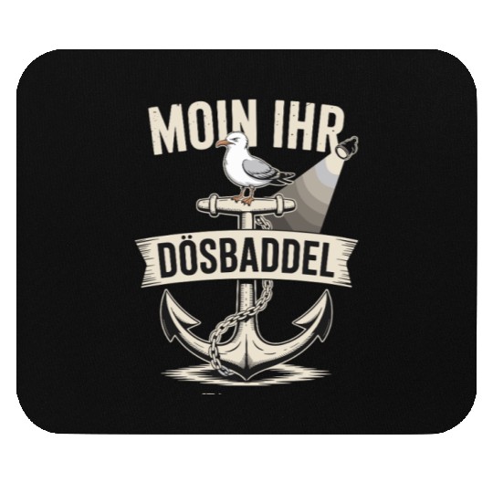 Moin Ihr Dösbaddel Seagull And Anchor Maritime Mouse Pads