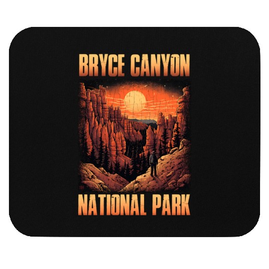 Bryce Canyon National Park Sunset Illustration Mouse Pads