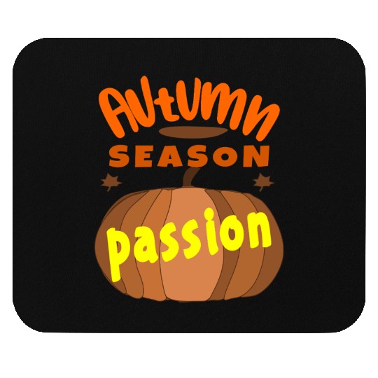 Autumn Passion Pumpkin Design Mouse Pads