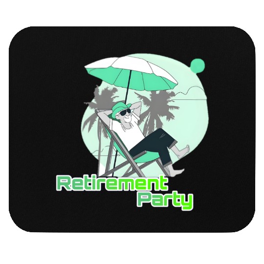 Relaxing Retirement Party Illustration Mouse Pads