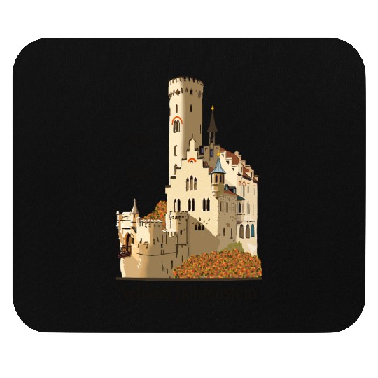 Lichtenstein Castle, hand-drawn. Germany Mouse Pads