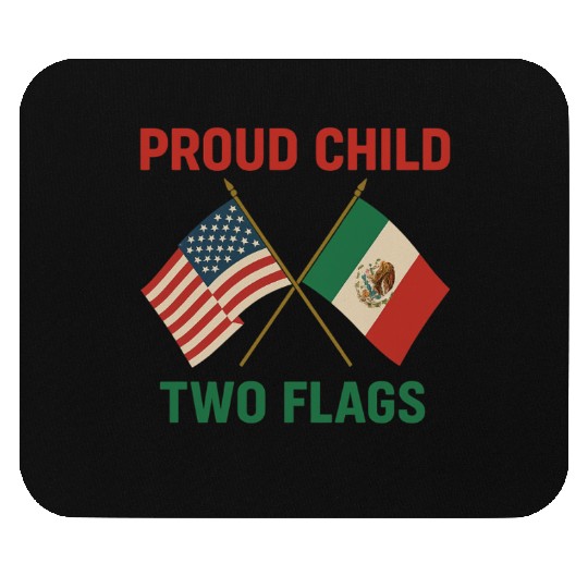 Proud Child Two Flags Design Mouse Pads
