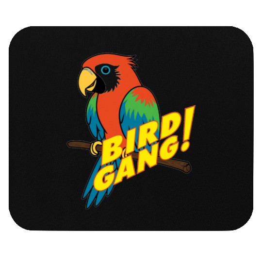 Bird Gang Parrot Cartoon Sticker | Tropical Funny  Mouse Pads