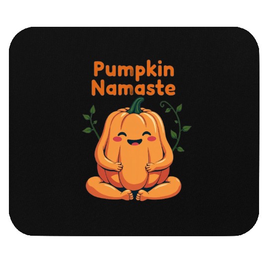 Pumpkin Namaste Autumn Design Mouse Pads
