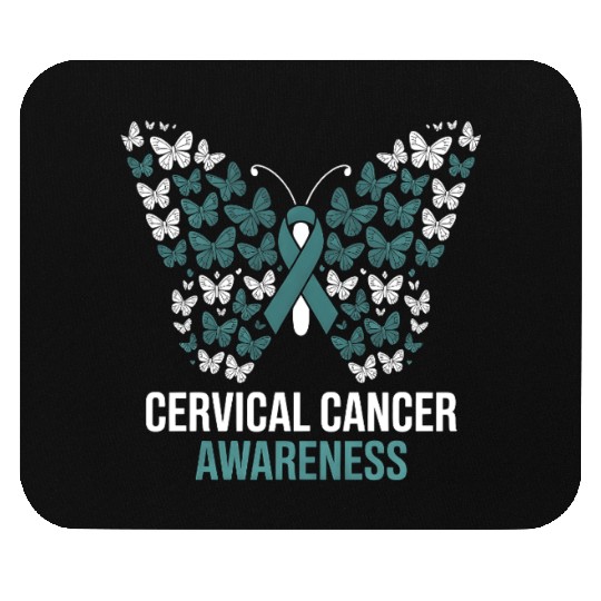 Cervical Cancer Awareness Butterfly Design Mouse Pads