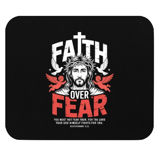 Faith Over Fear Christian Streetwear Mouse Pads