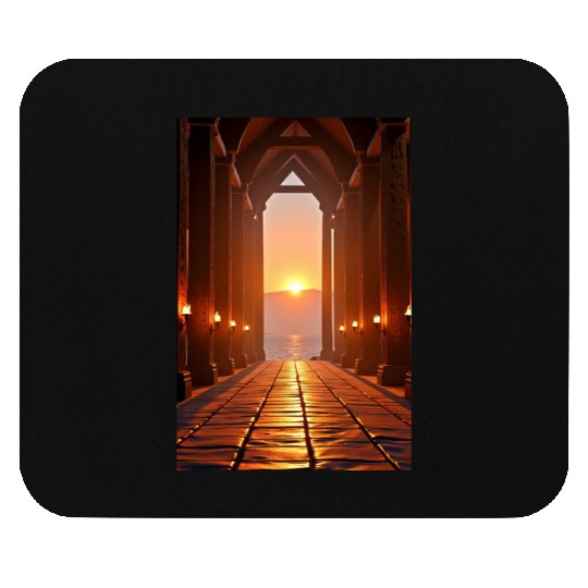 Hall of Embers Twilight over the Fjord Mouse Pads