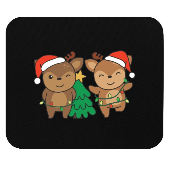 Deer Christmas Winter Animals Deer Mouse Pads
