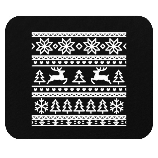 Festive Winter Wonderland Pattern Mouse Pads
