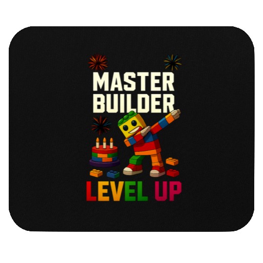 Master Builder Level Up Birthday Kids Party Mouse Pads